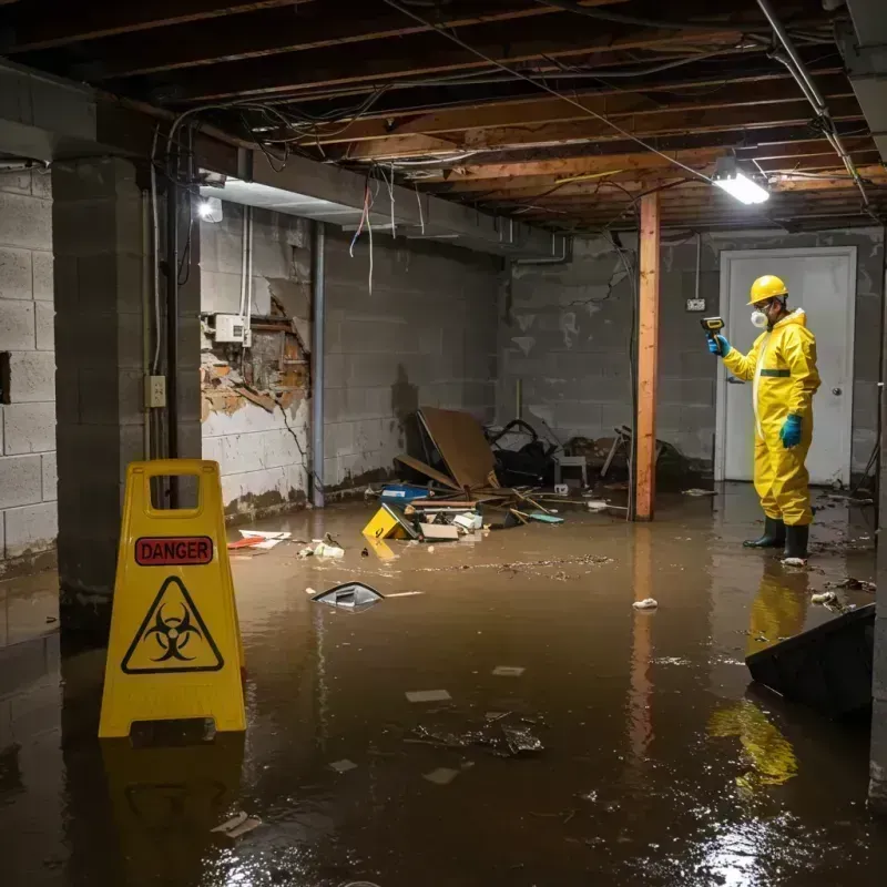 Flooded Basement Electrical Hazard in Sturgis, KY Property